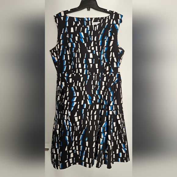 Calvin Klein Dresses & Skirts - Calvin Klein Stylish Black and Blue Patterned Dress